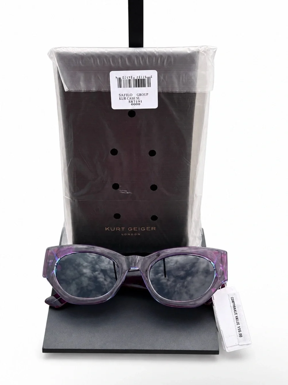 Kurt Geiger 52mm Cat Eye Sunglasses- Purple/Blue